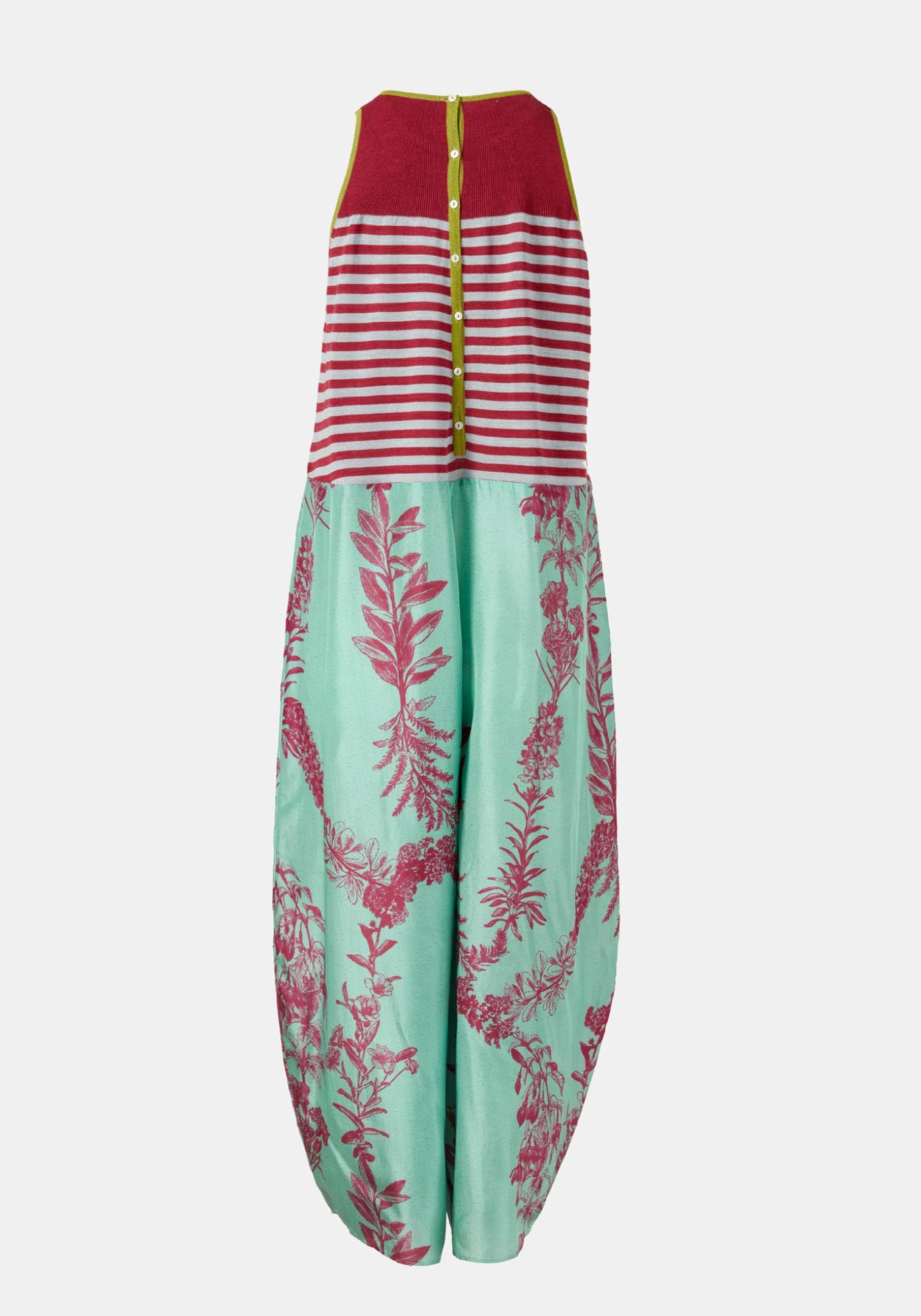 Jumpsuit Poppy Round Neck Flowers Crown