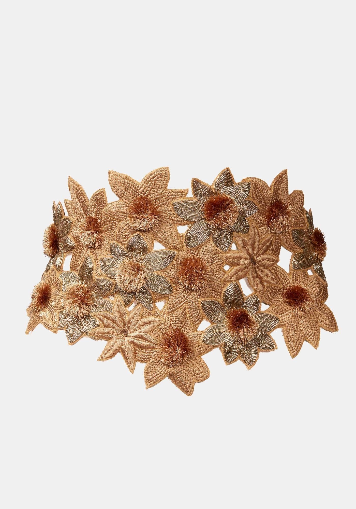 Flowers Belt Botanical 3D