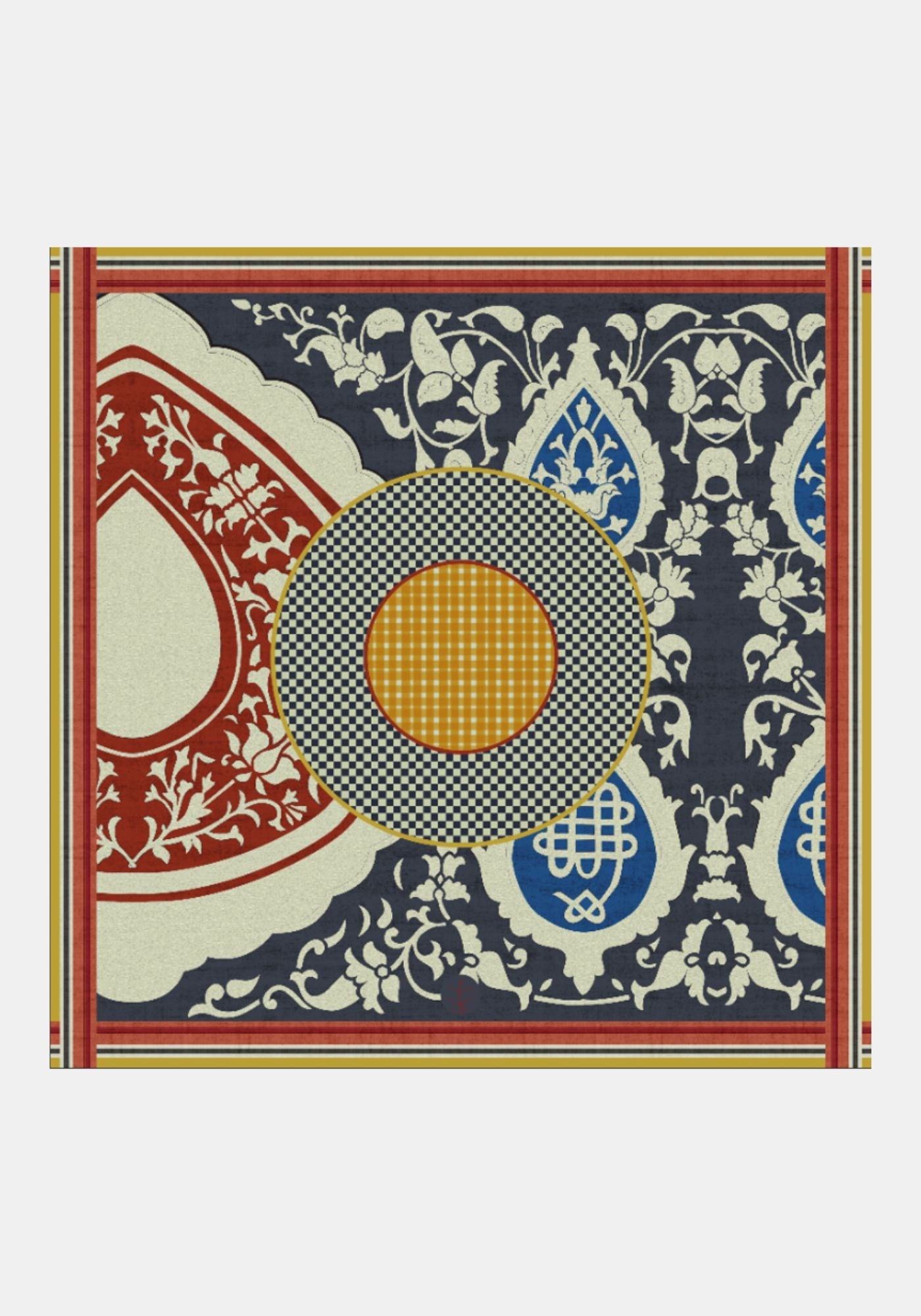 Silk Scarf Square Ashabat