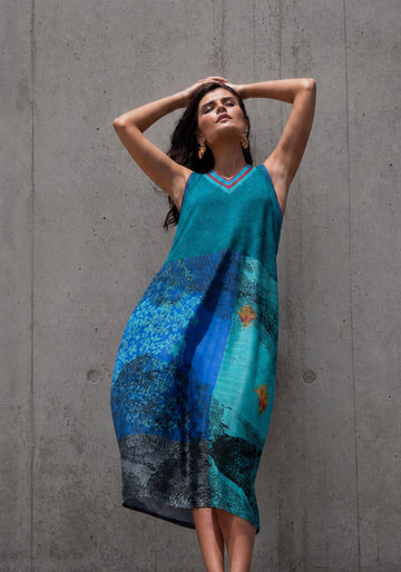 Dress Poppy V Neck Sleeveless Indian Summer