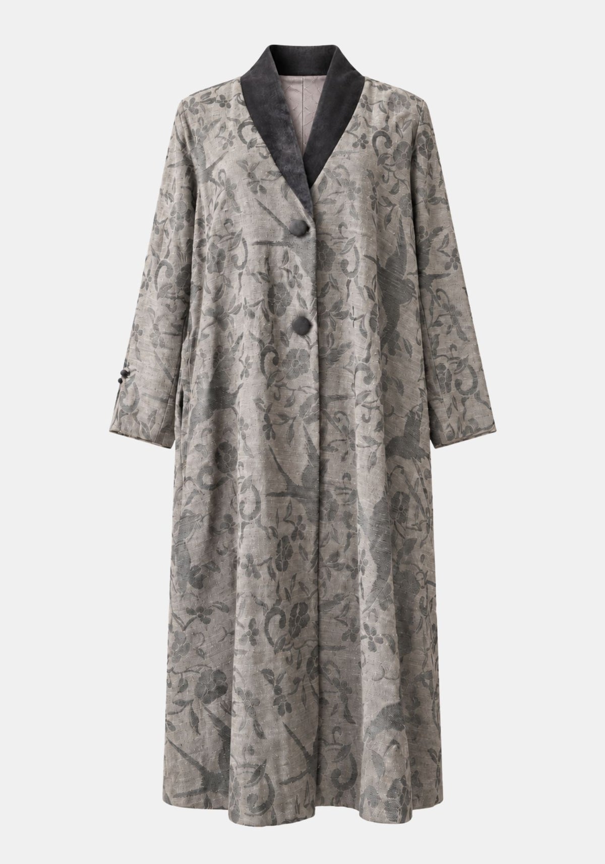 Coat|Classic|Smoky|Raw silk|/U