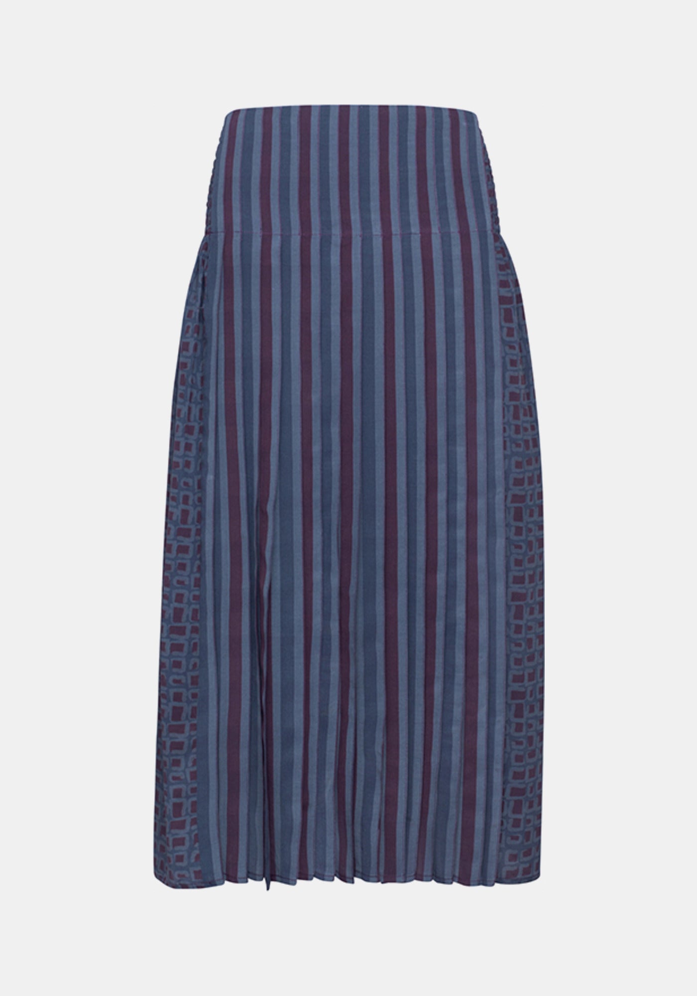 Skirt Multipleats Bolded Stripes & Drops