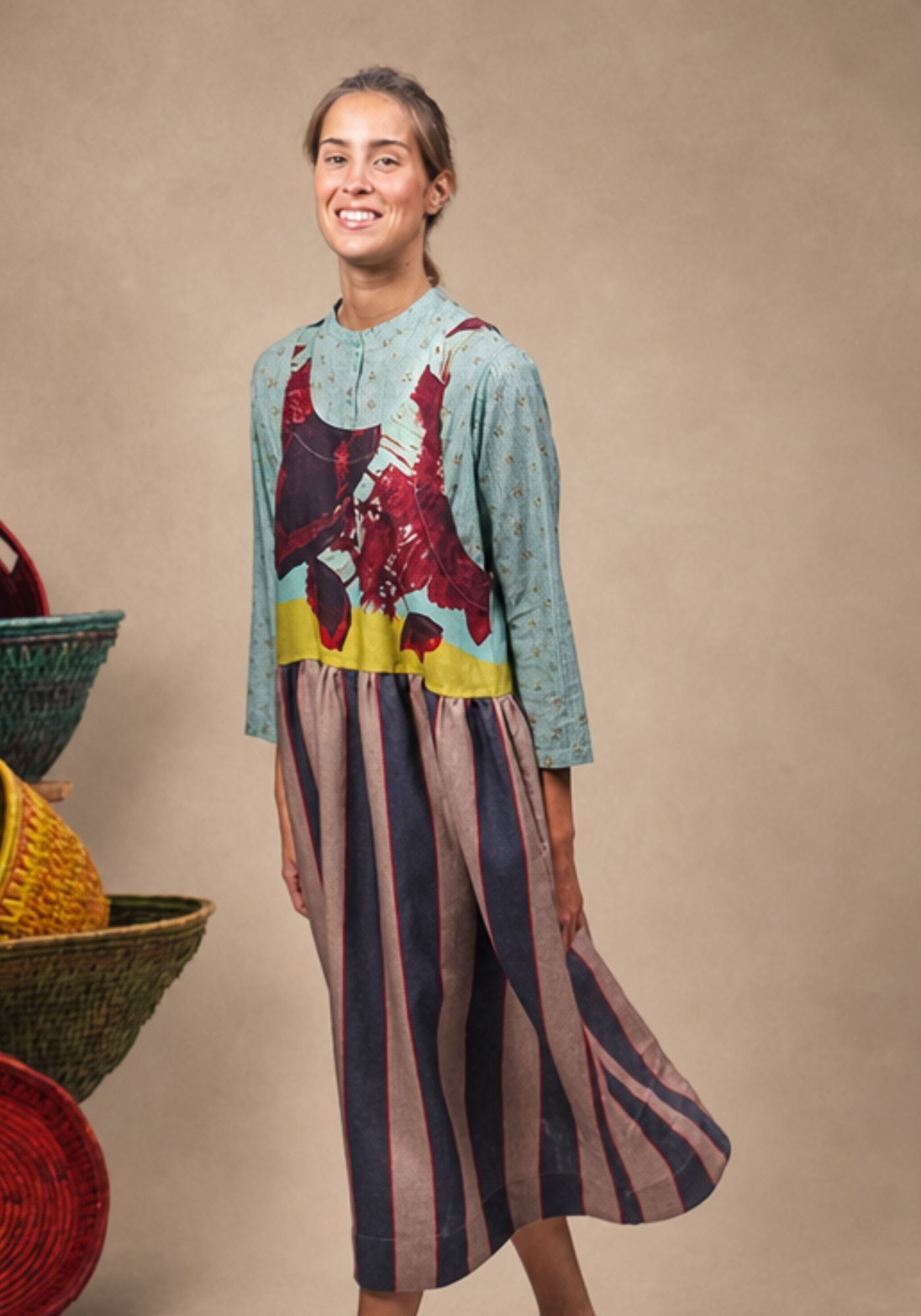 Dress Pandan Wide Stripes