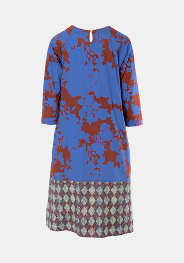 Dress Levu Round Neck Shadow & Arlequim