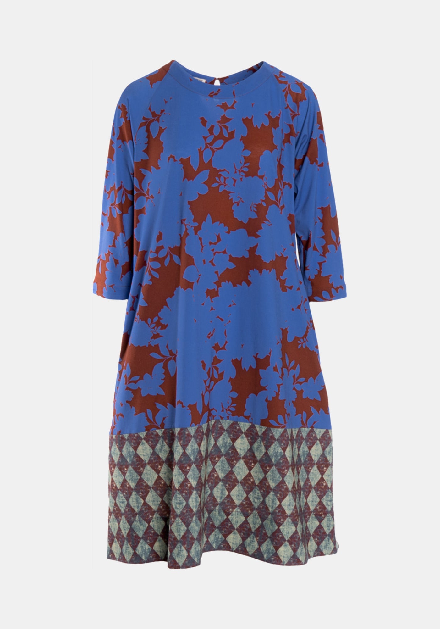 Dress Levu Round Neck Shadow & Arlequim