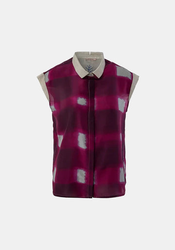 Shirt Anna Short Sleeves Watercolour Checks - Traces of Me