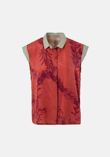 Shirt Anna Short Sleeves Flowers Crown - Traces of Me