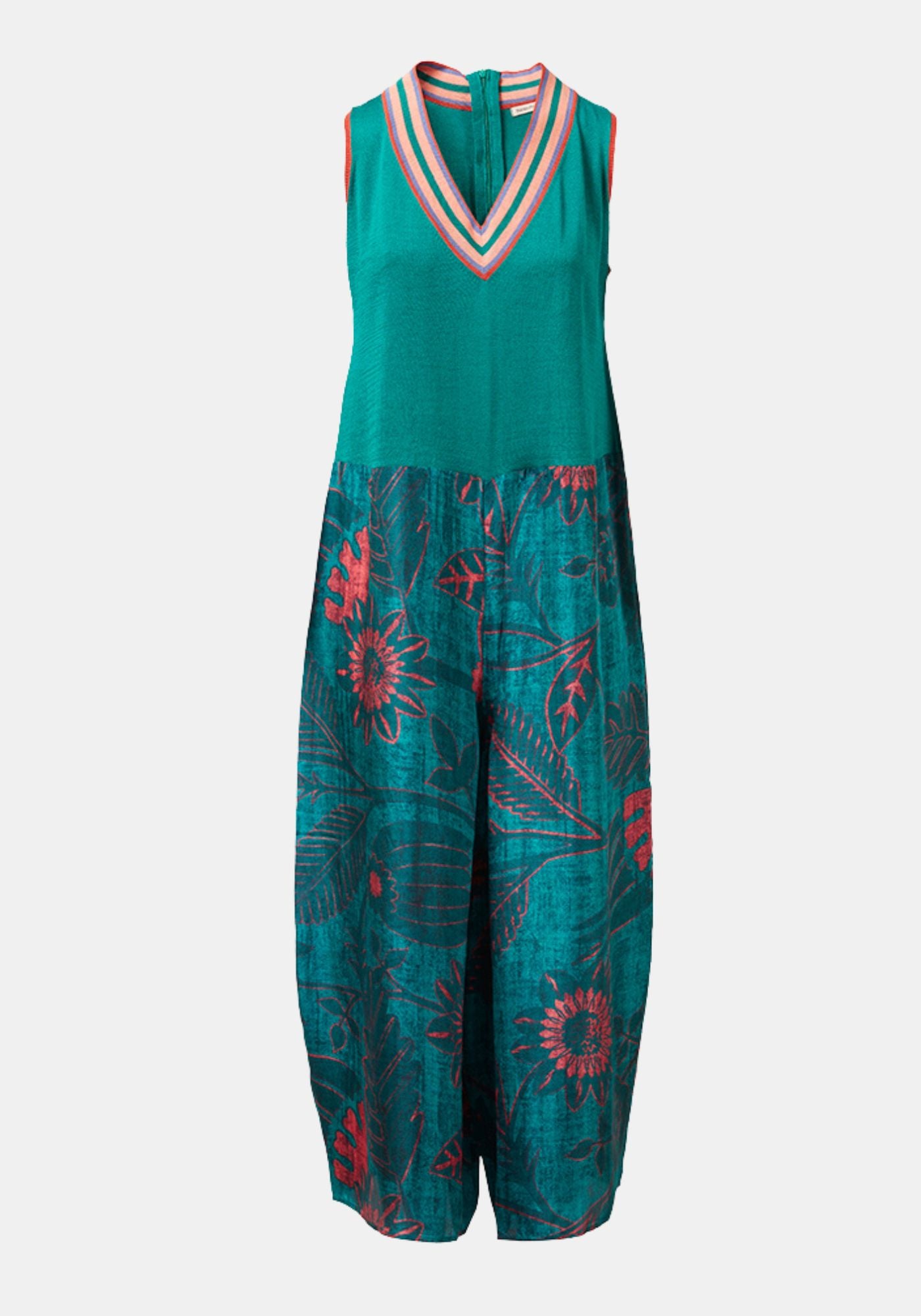 Jumpsuit V Neck Sunflowers