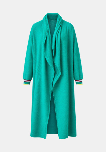 Coat Plume – Dusty Jade, front view | Traces of Me
