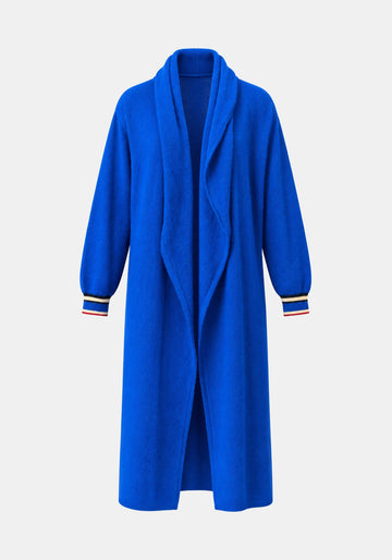 Coat Plume – Sapphire, front view | Traces of Me