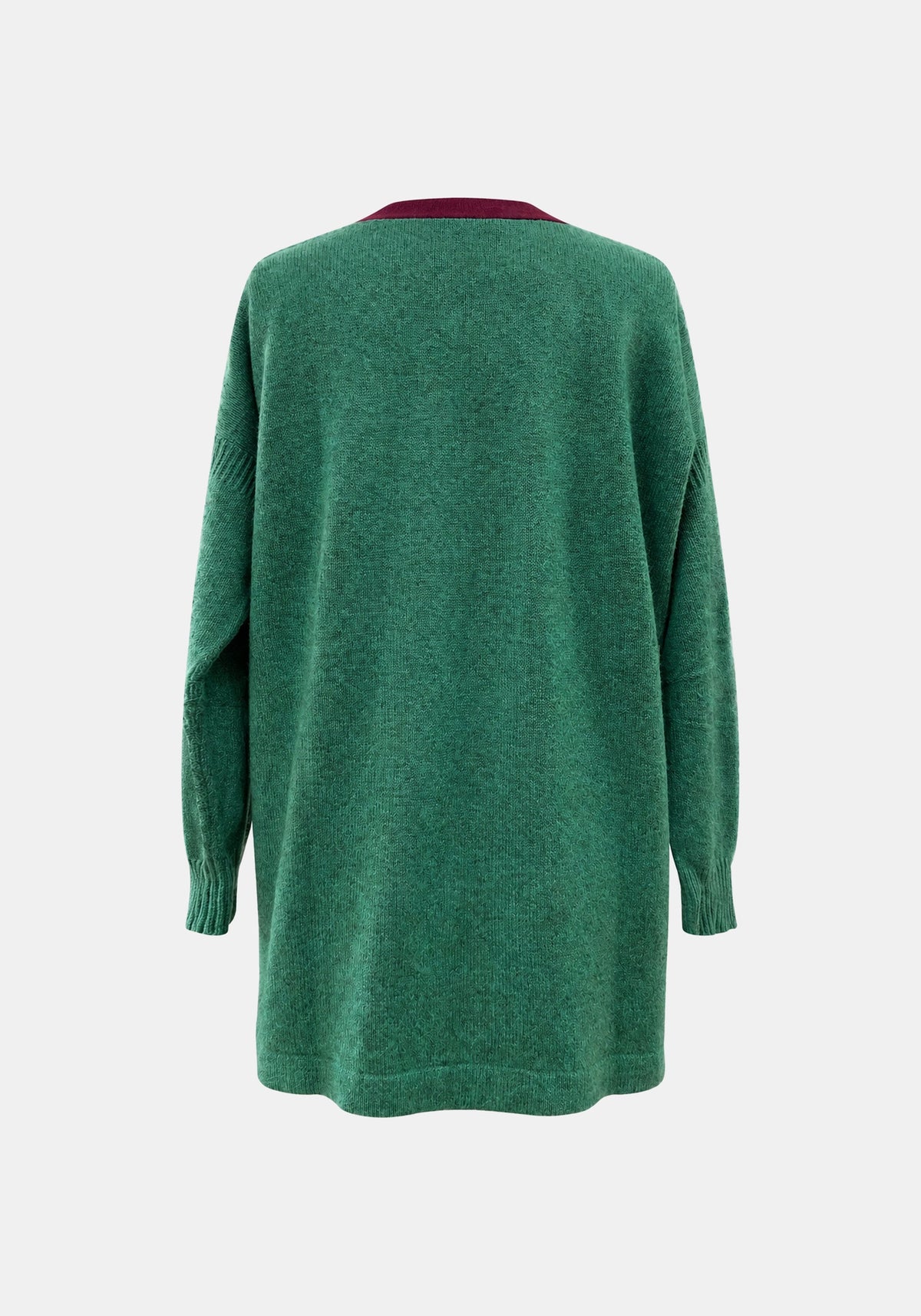 Cardigan Long – Dusty Jade, back view | Traces of Me