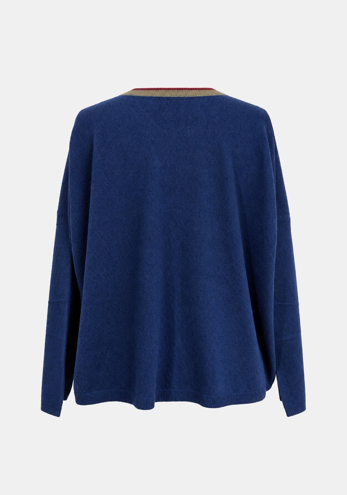 Jumper Shell V Neck – Navy, back view | Traces of Me