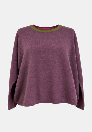 Jumper Shell Round Neck – Light Plum, front view | Traces of Me