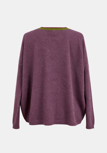 Jumper Shell Round Neck – Light Plum, back view | Traces of Me