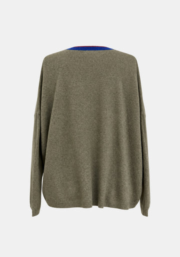 Jumper Shell Round Neck – Dried Herbs, back view | Traces of Me