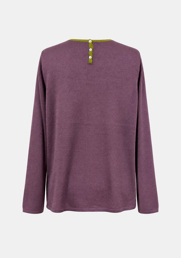 Top Key Round Neck – Light Plum, back view | Traces of Me