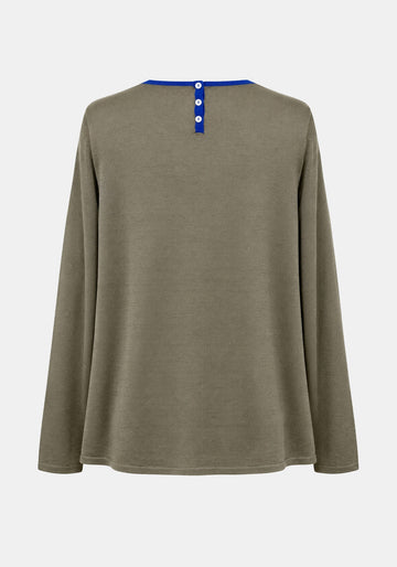 Top Key Round Neck – Dried Herbs, back view | Traces of Me