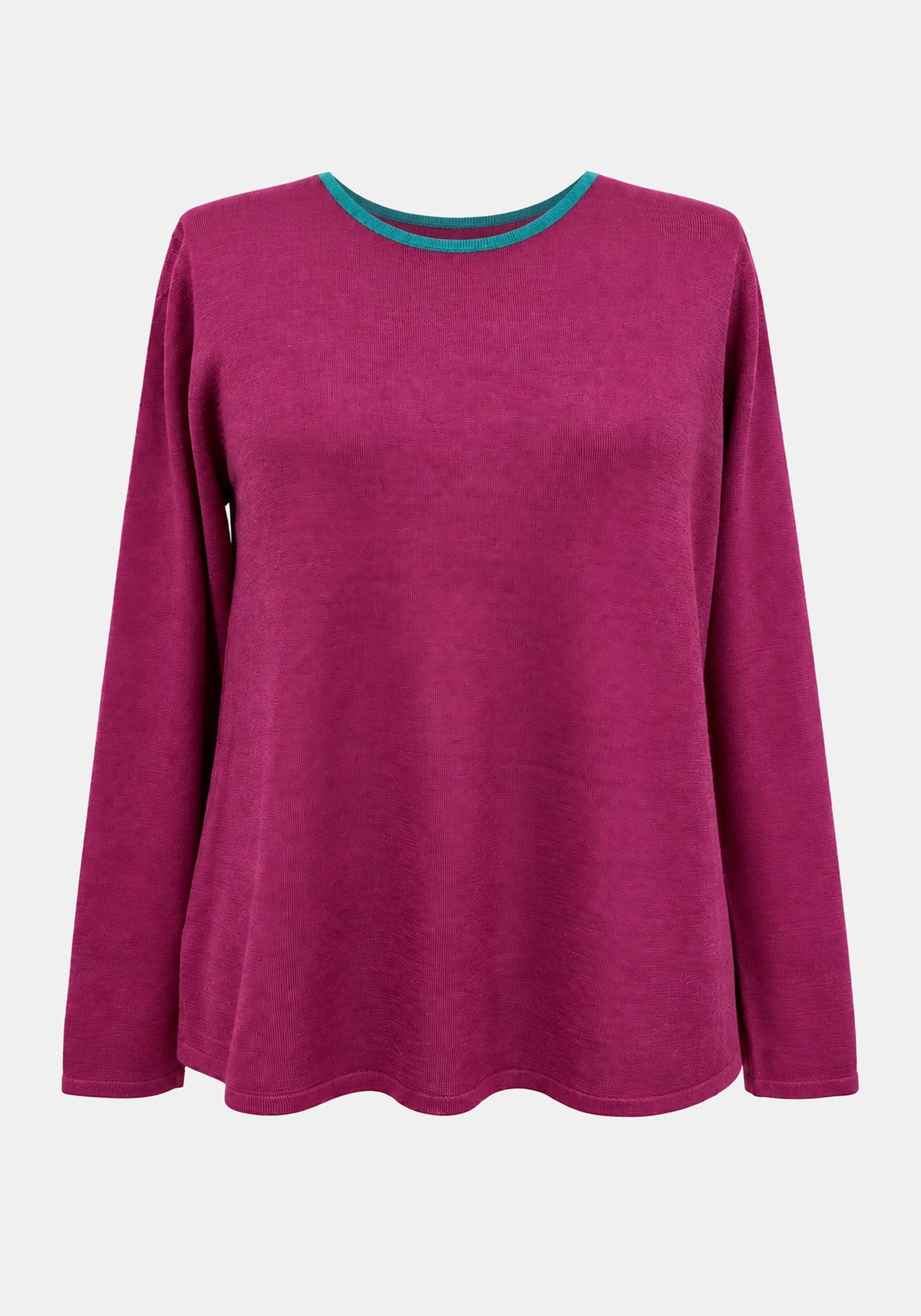 Top Key Round Neck – Vintage Fuchsia, front view | Traces of Me