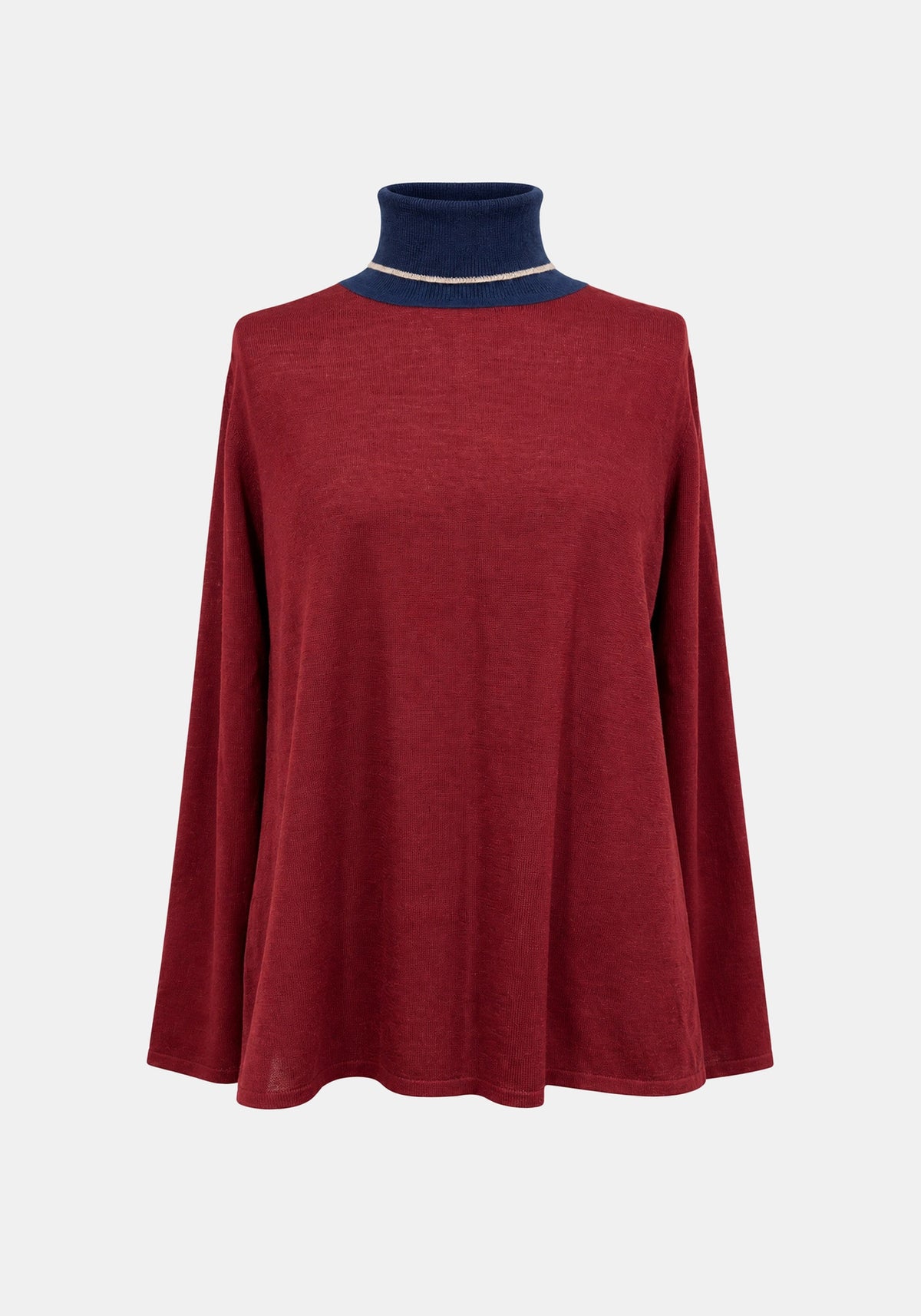 Top Key Turtle Neck – Cherry, front view | Traces of Me