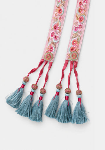 Belt Flowers lace & Tussels Clay - Traces of Me