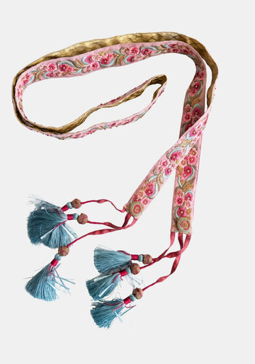 Belt Flowers lace & Tussels Clay - Traces of Me