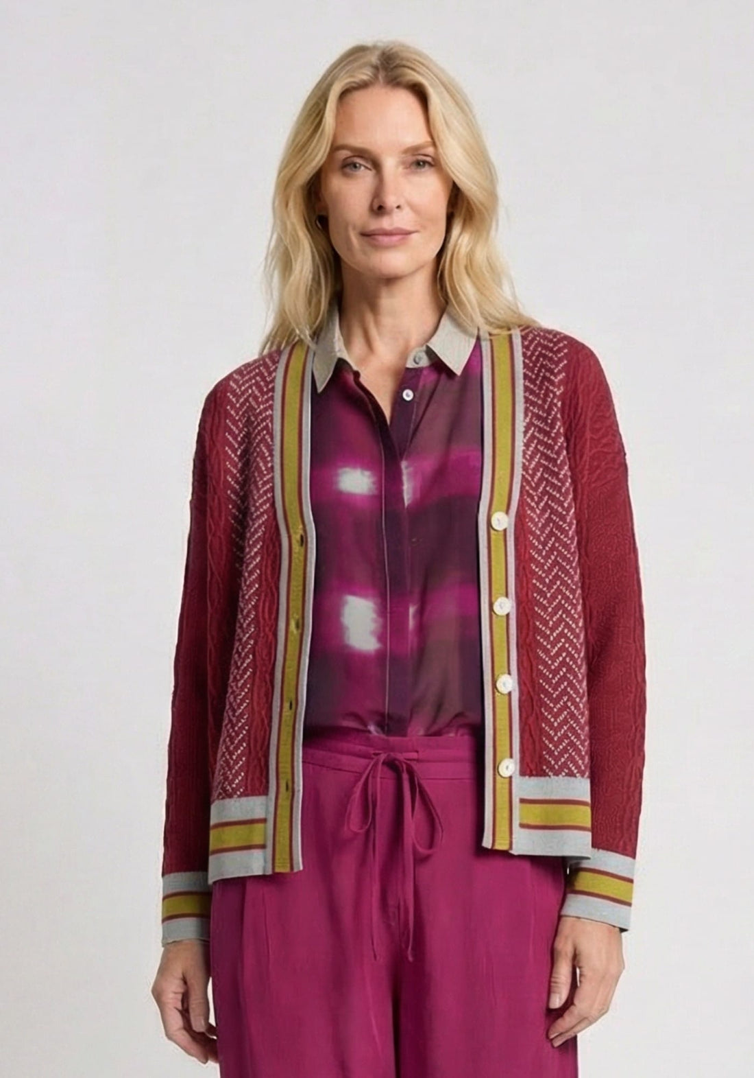 Cardigan Long Jacquard Cables - Traces of Me