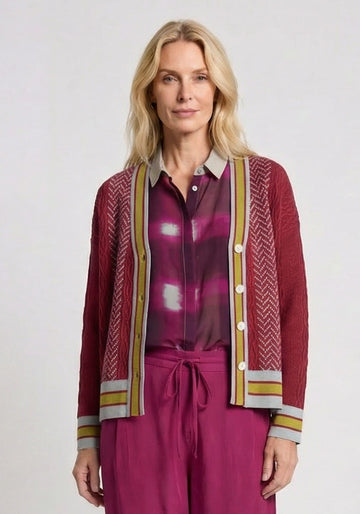 Cardigan Long Jacquard Cables - Traces of Me