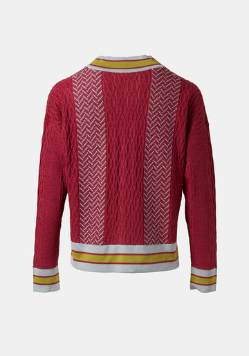 Cardigan Long Jacquard Cables - Traces of Me