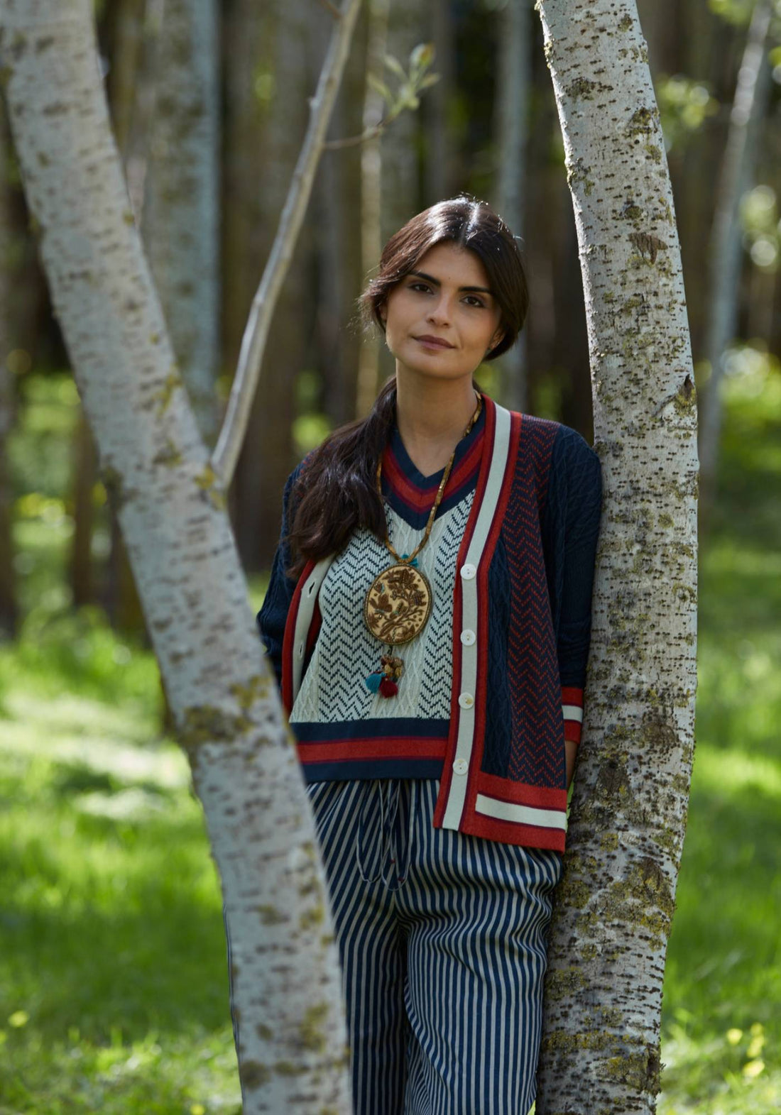 Cardigan Long Jacquard Cables - Traces of Me