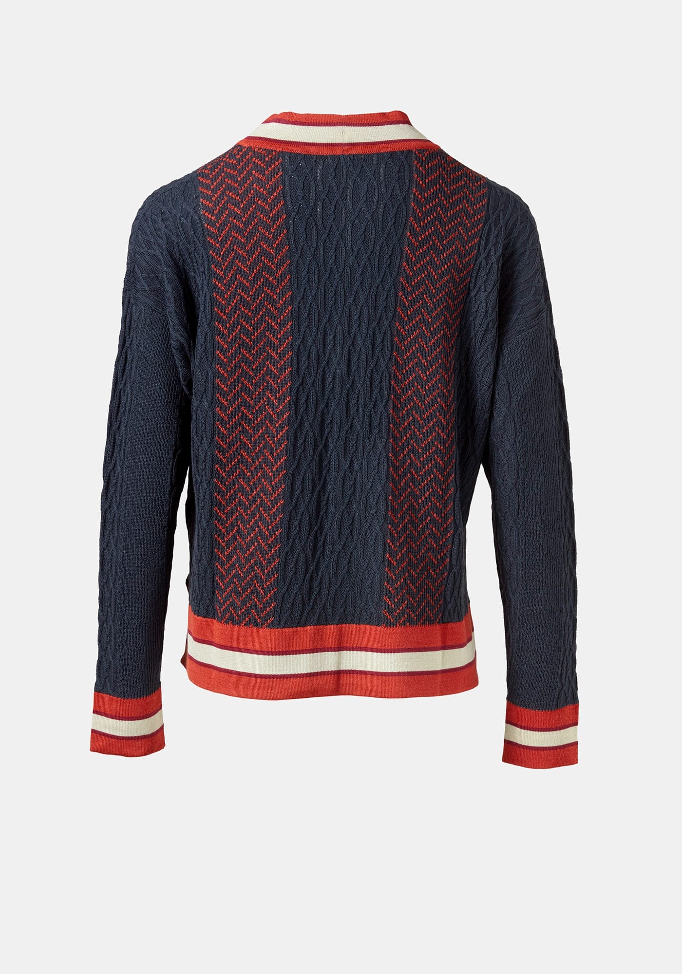 Cardigan Long Jacquard Cables - Traces of Me