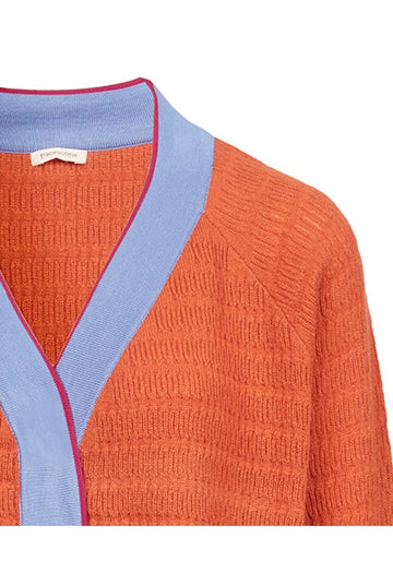 Cardigan Tender Ginger – Jacaranda / Ginger, cashmere-silk blend, alternate view | Traces of Me