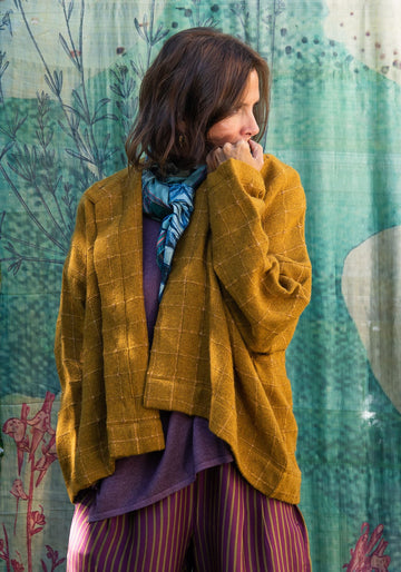 Coat Ailko Hemp Checks Amber - Traces of Me