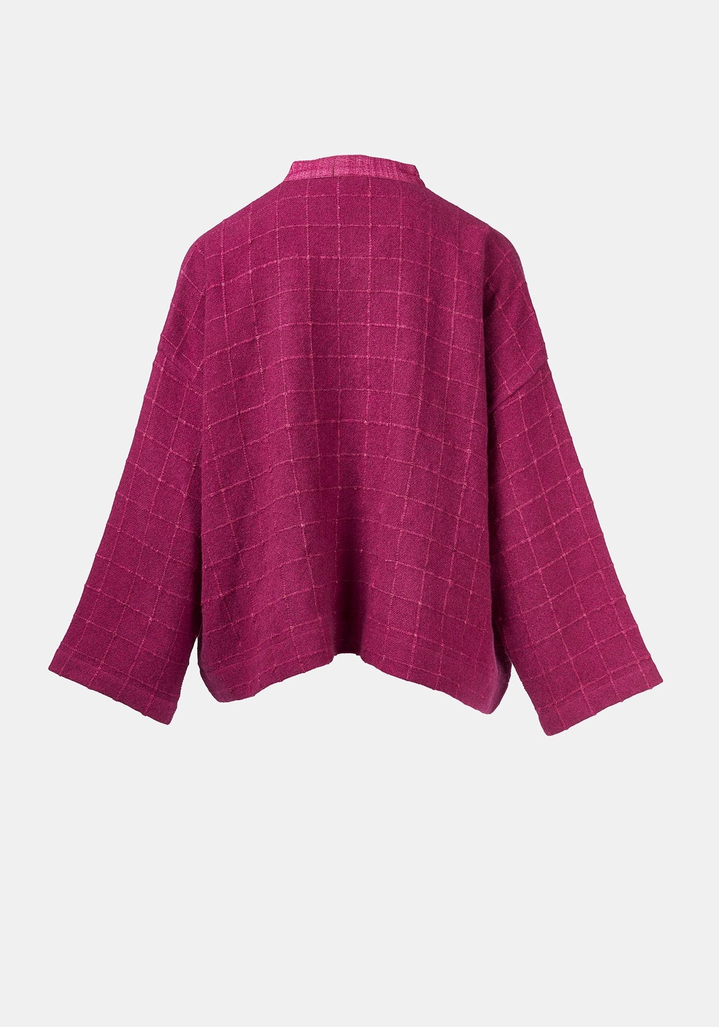 Coat Ailko Hemp Checks Fuschia - Traces of Me