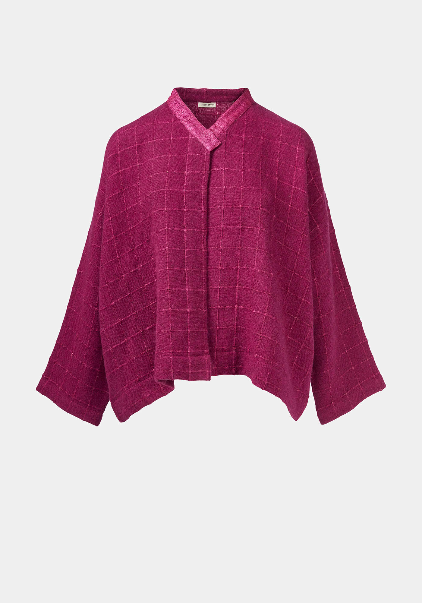 Coat Ailko Hemp Checks Fuschia - Traces of Me