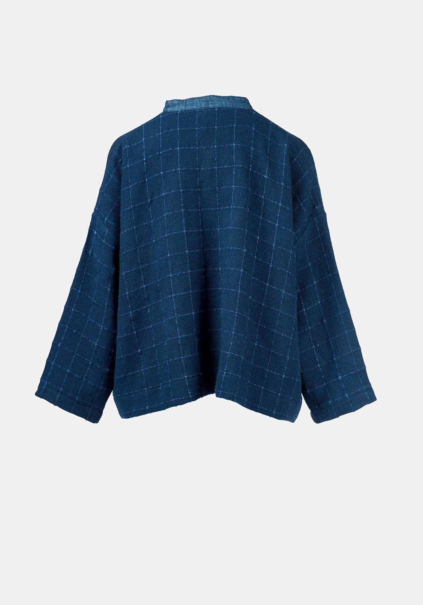 Coat Ailko Hemp Checks Navy - Traces of Me