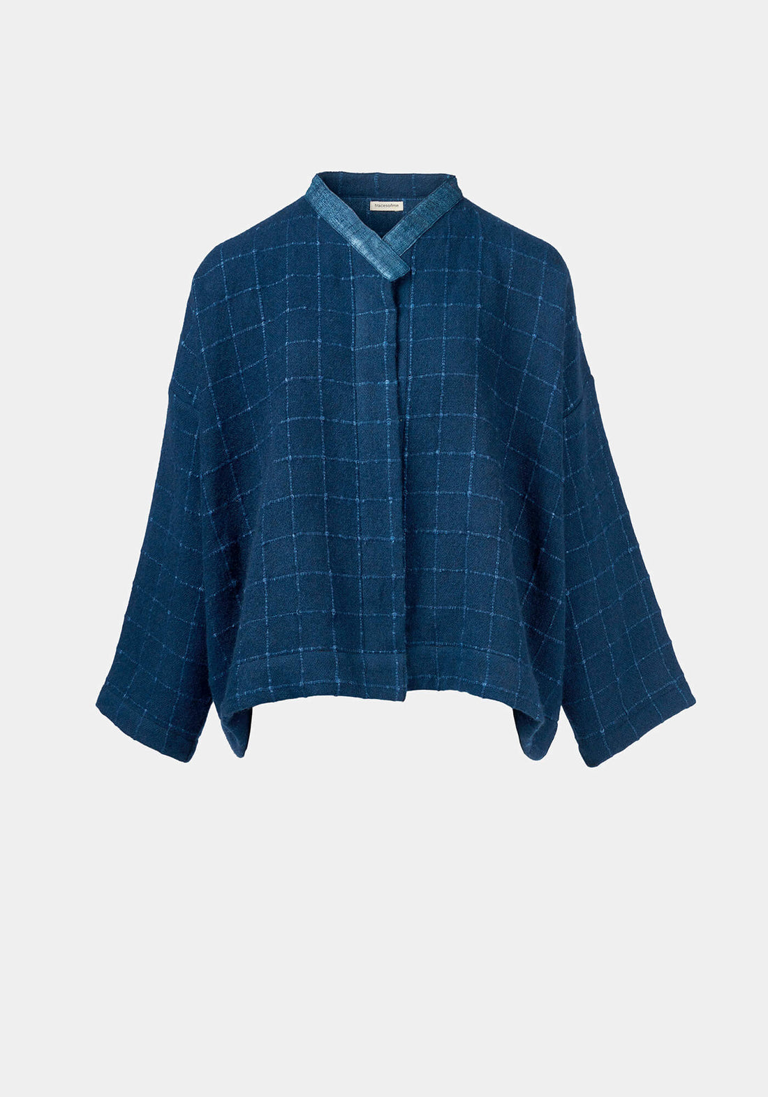 Coat Ailko Hemp Checks Navy - Traces of Me