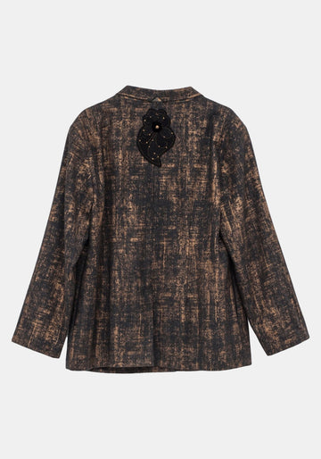 Coat Blazer Fado – Gold, wool blend, alternate view | Traces of Me
