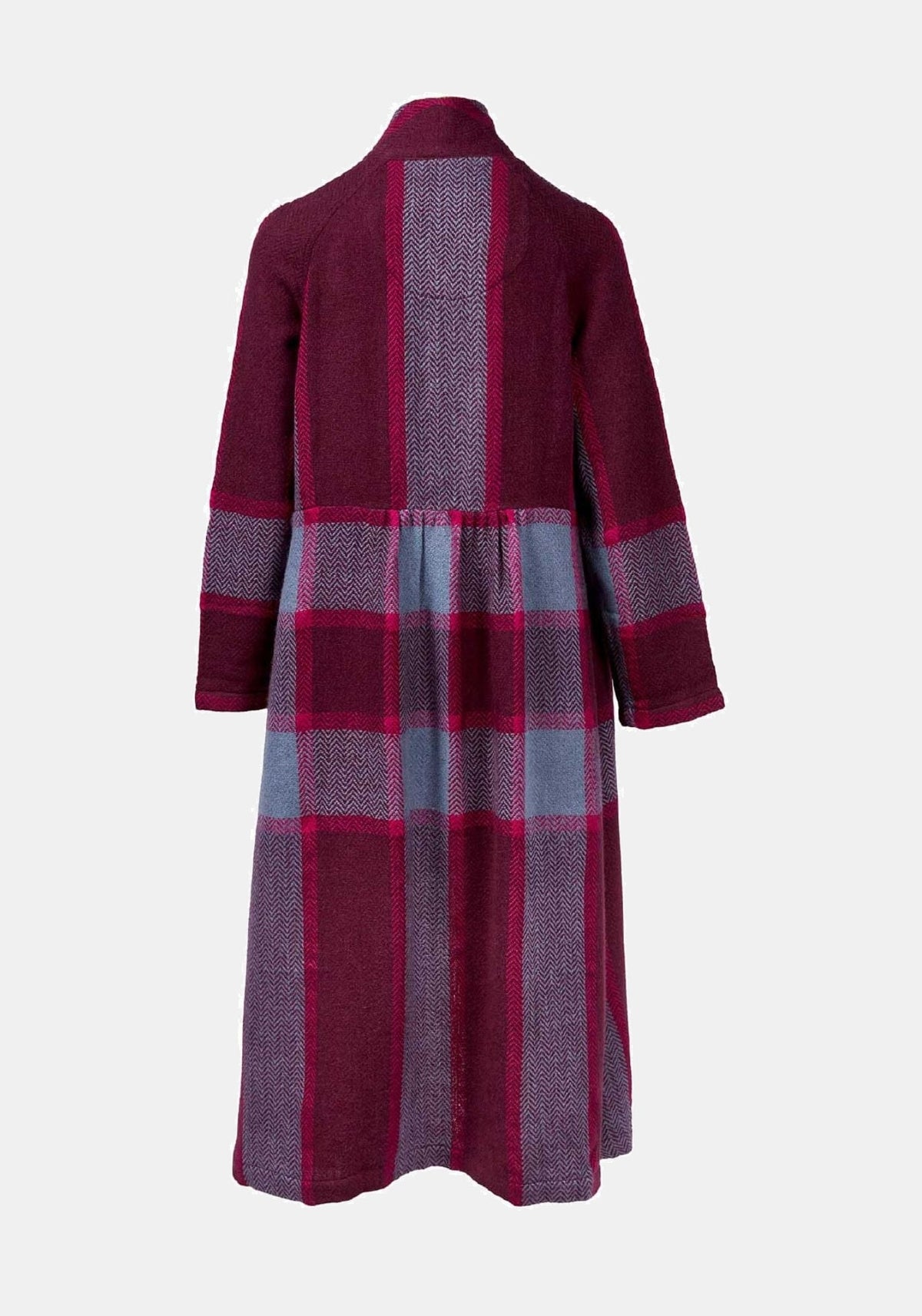 Coat Cudd Tartan Bordeaux - Traces of Me