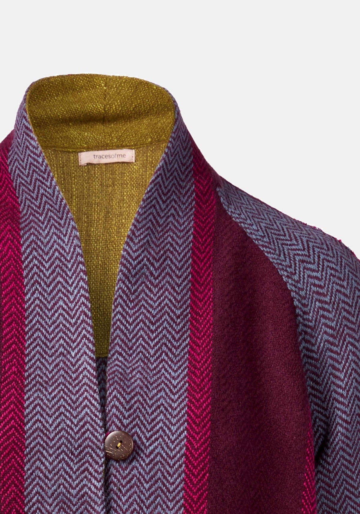 Coat Cudd Tartan Bordeaux - Traces of Me