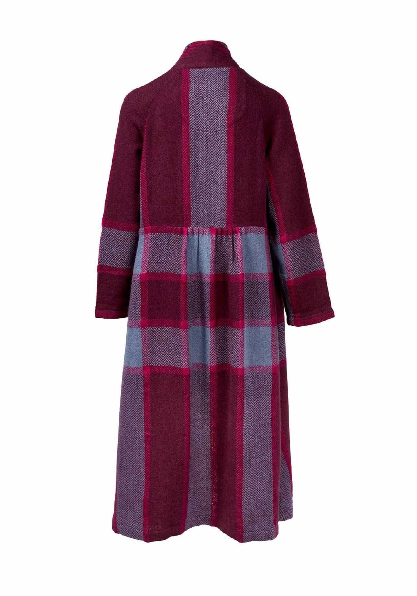 Coat Cudd Tartan Bordeaux - Traces of Me