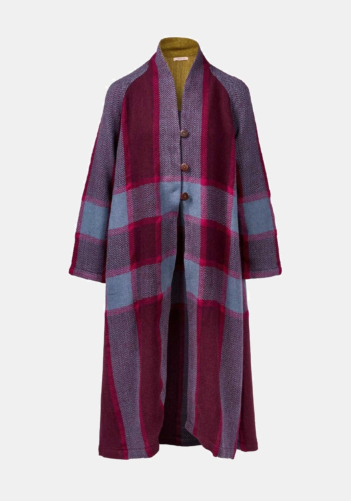 Coat Cudd Tartan Bordeaux - Traces of Me