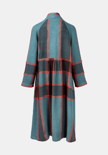 Coat Cudd Tartan Celeste - Traces of Me