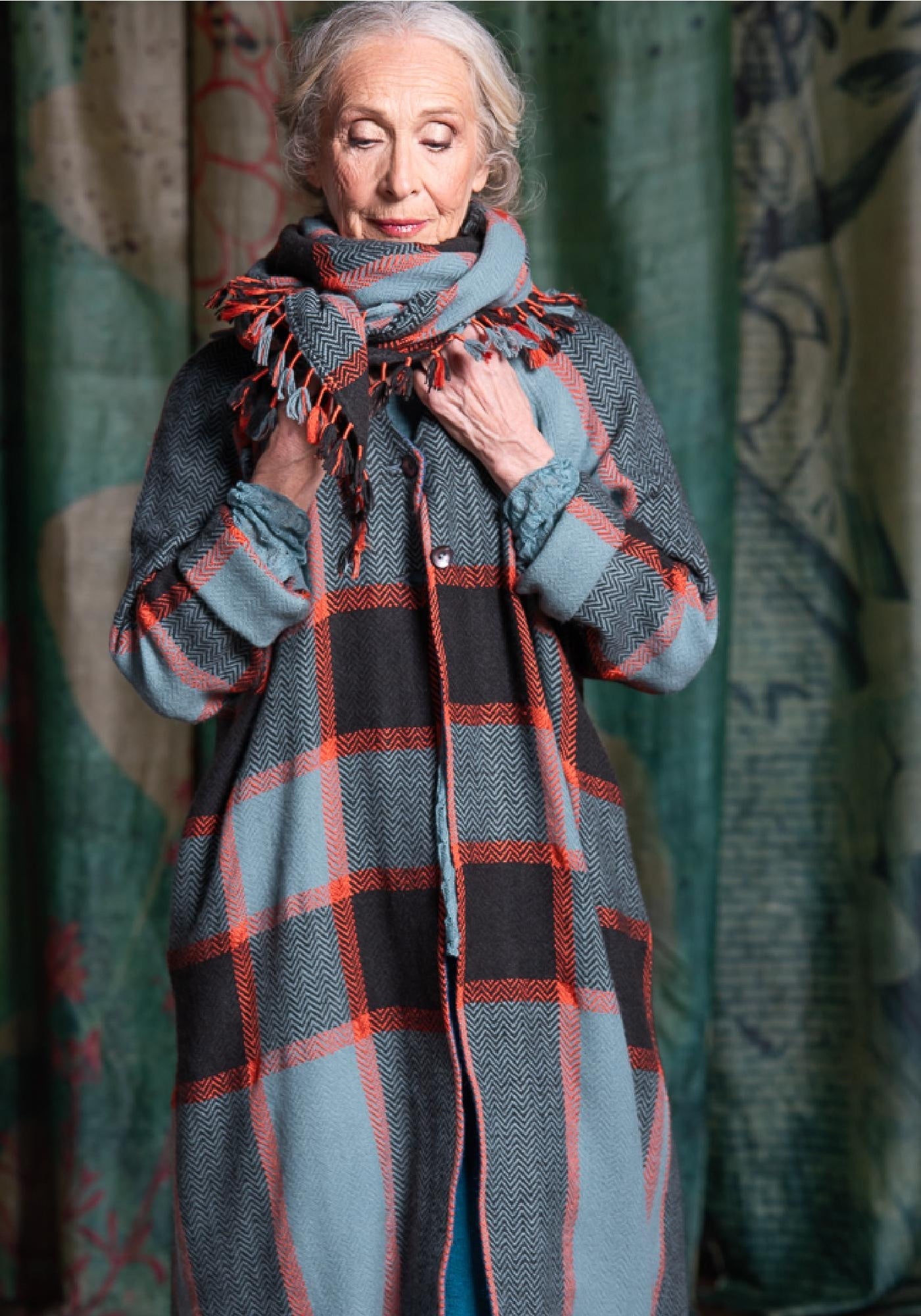 Coat Cudd Tartan Celeste - Traces of Me