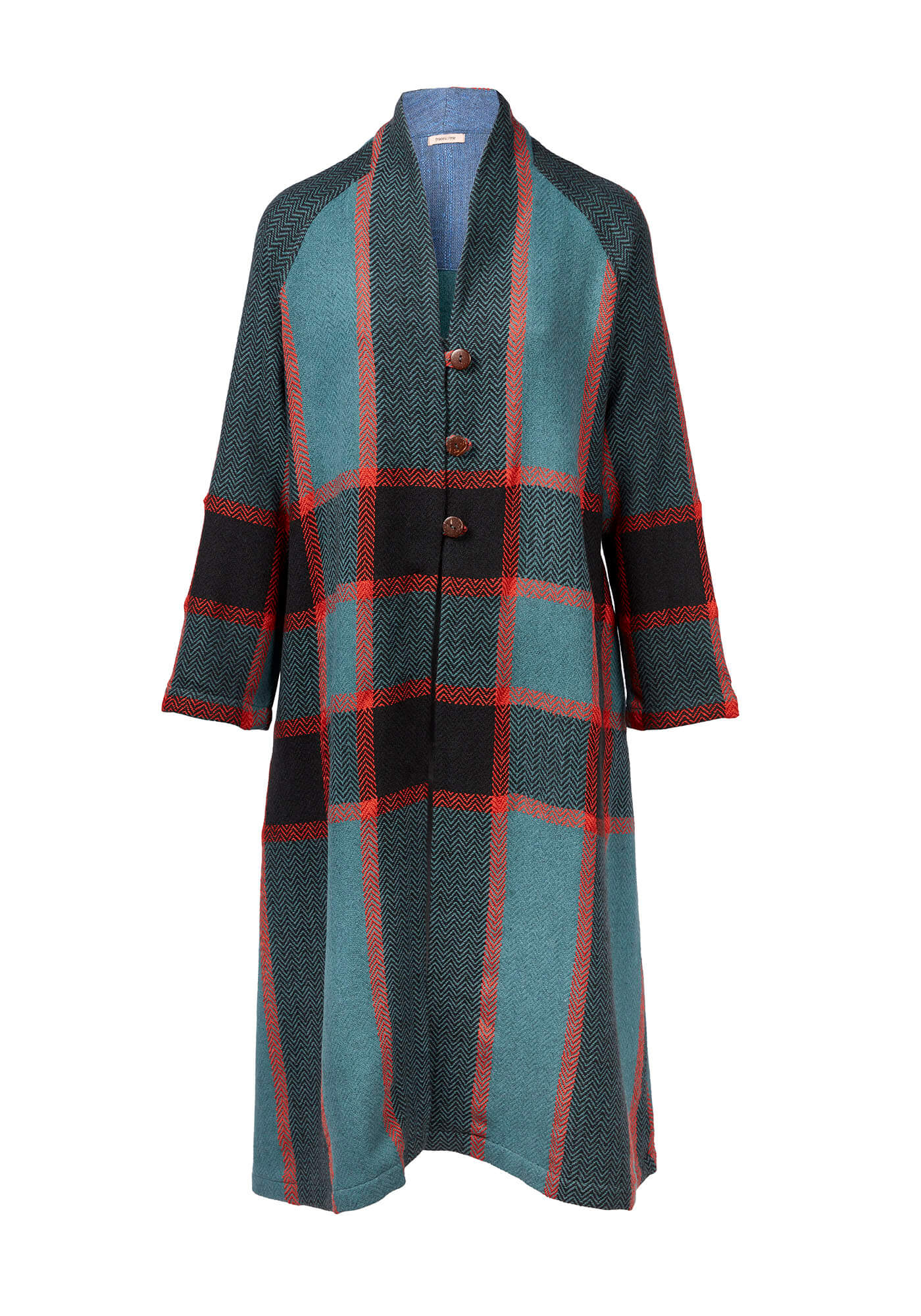 Coat Cudd Tartan Celeste - Traces of Me