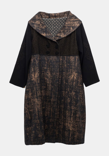 Coat Diagonal Shawl Sintra – Gold, wool blend, alternate view | Traces of Me