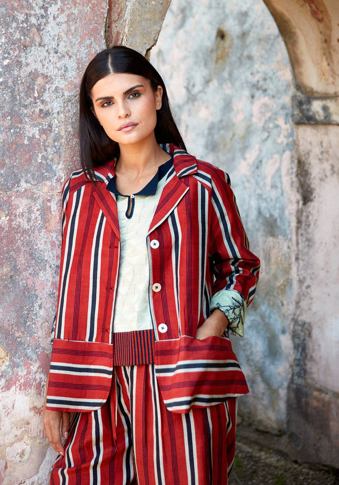 Coat Garconette Stripes - Traces of Me