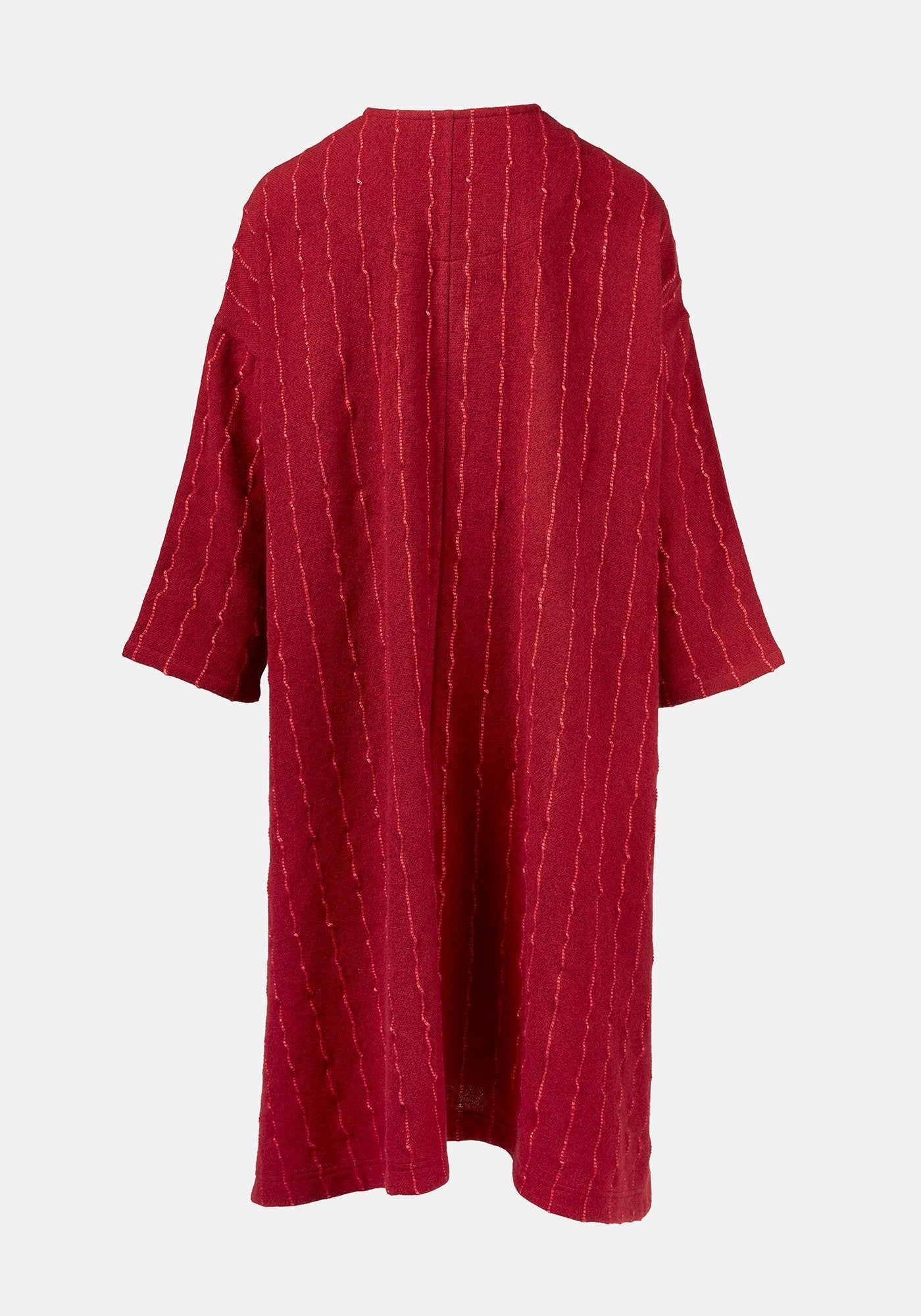 Coat Lall Hemp Stripes Cherry - Traces of Me