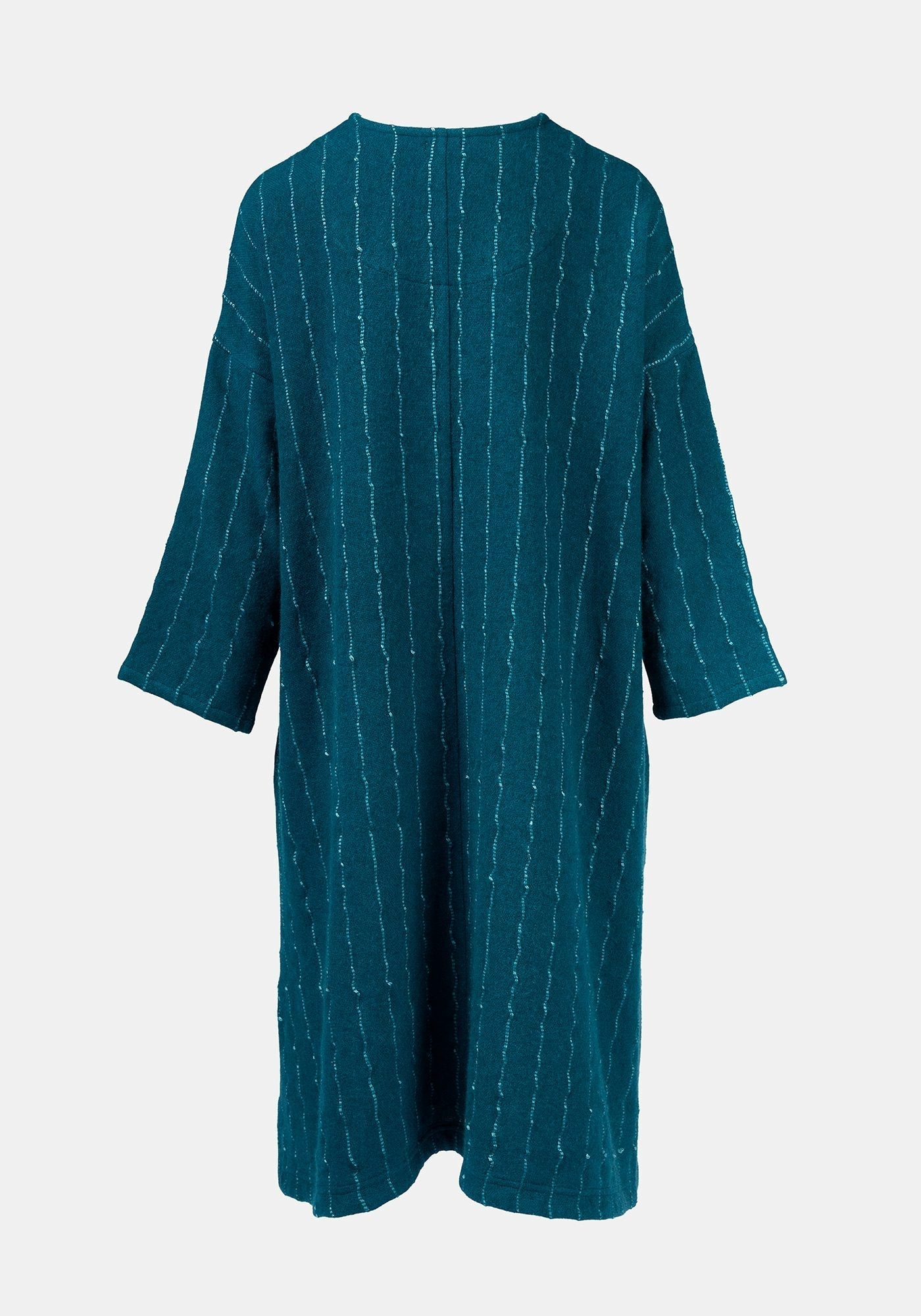 Coat Lall Hemp Stripes Peacock - Traces of Me