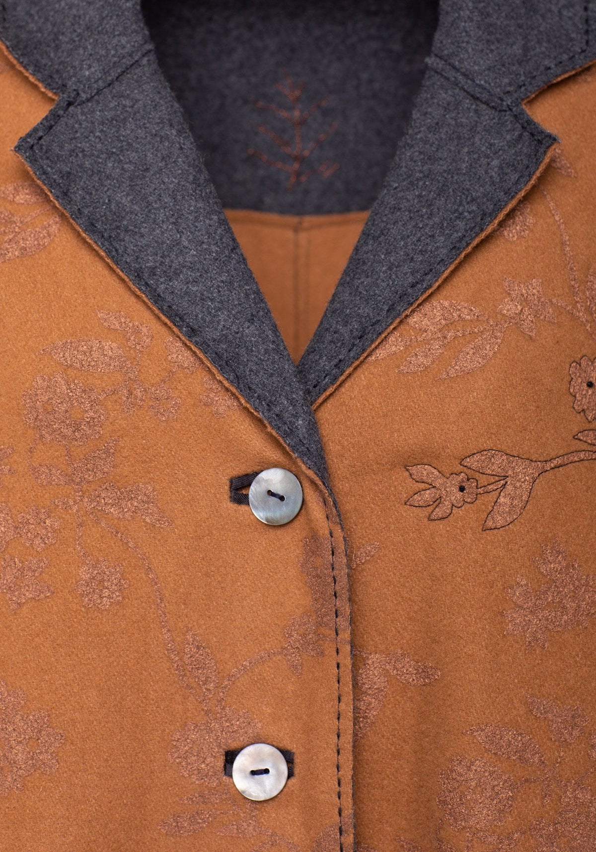 Coat Oversized Classic Iris Flower - Traces of Me