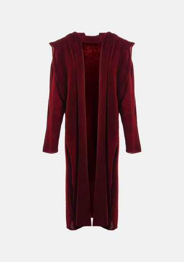 Casaco Plume Cherry – caxemira, vista de produto | Traces of Me